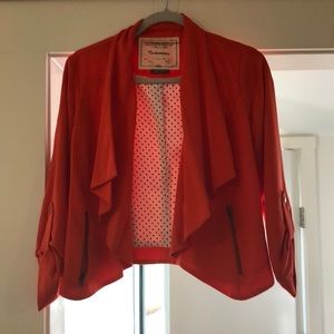 Anthropologie blazer red/orange XS